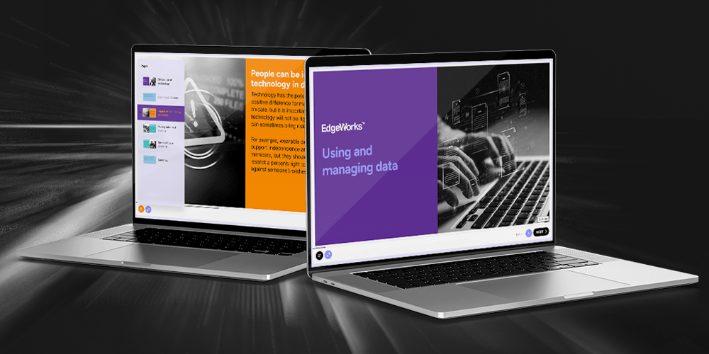 Digital Skills learning modules on laptop